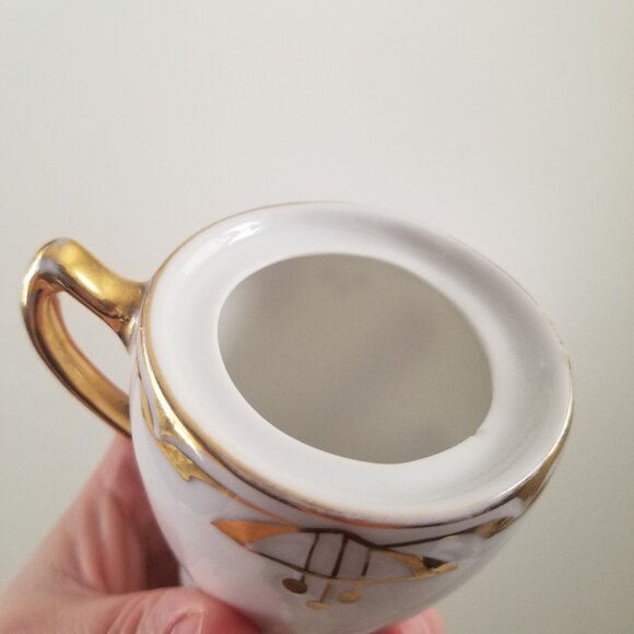 Antique C.S. Prussia Porcelain Jam Mustard Condiment Pot w/Spoon Lid Jar - Picture 8 of 12